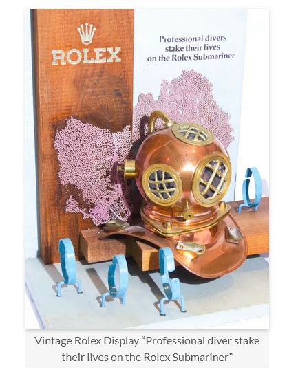 rolex diving helmet|RARE Authentic Rolex diving helmet display 1970s for.